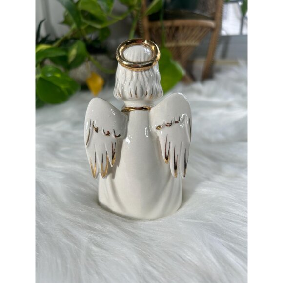 Vintage Christmas Angel figurine kitschy wings Halo Girl catholic - Picture 3 of 6